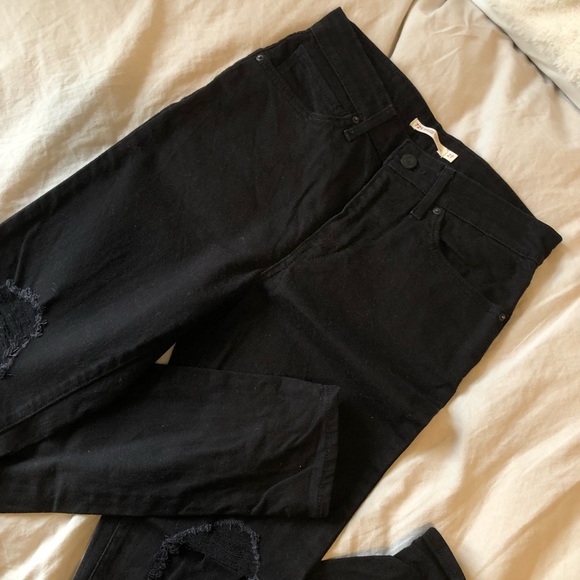 Black 721 High Rise Skinny Jeans - Size 27 - Picture 3 of 7
